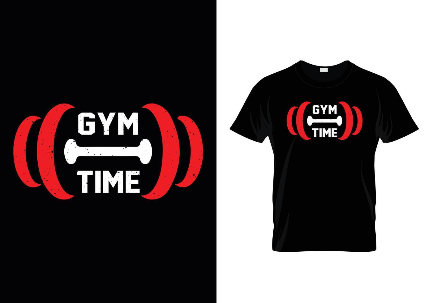 Gym Time T Shirt vector