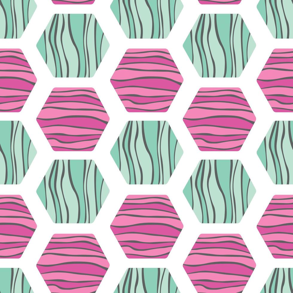 Seamless pattern with abstraction in the form of honeycombs vector