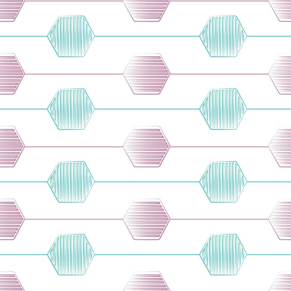 seamless abstract pattern with stylized honeycombs on a white background vector