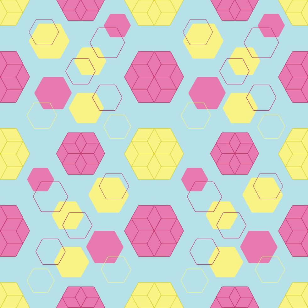 Seamless pattern with abstraction in the form of honeycombs vector