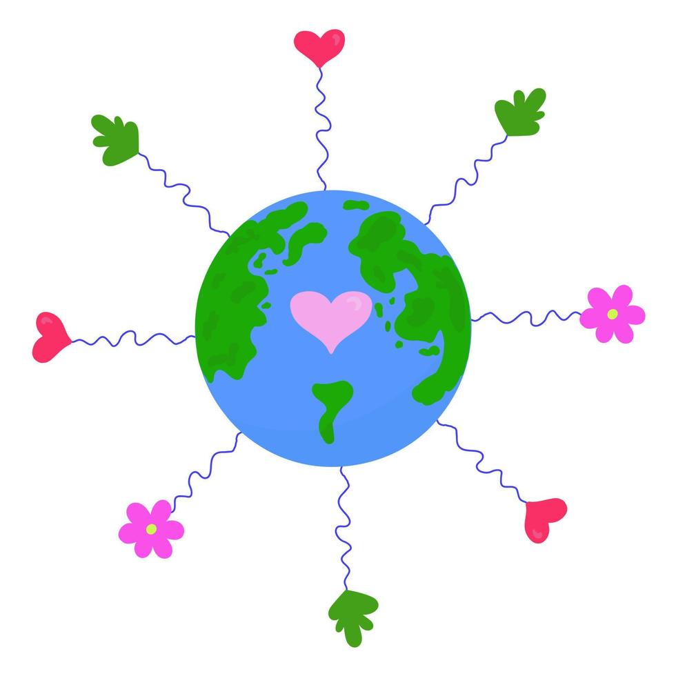 Earth day vector image of planet earth on white background globe