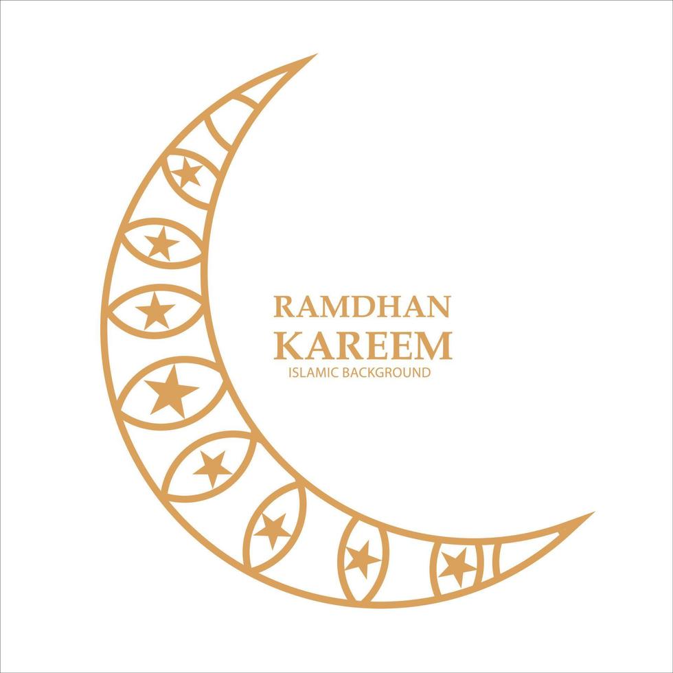 Elegant crescent moon mandalal design. Abstract style illustration for background, cover, banner. Ramadan Kareem vector