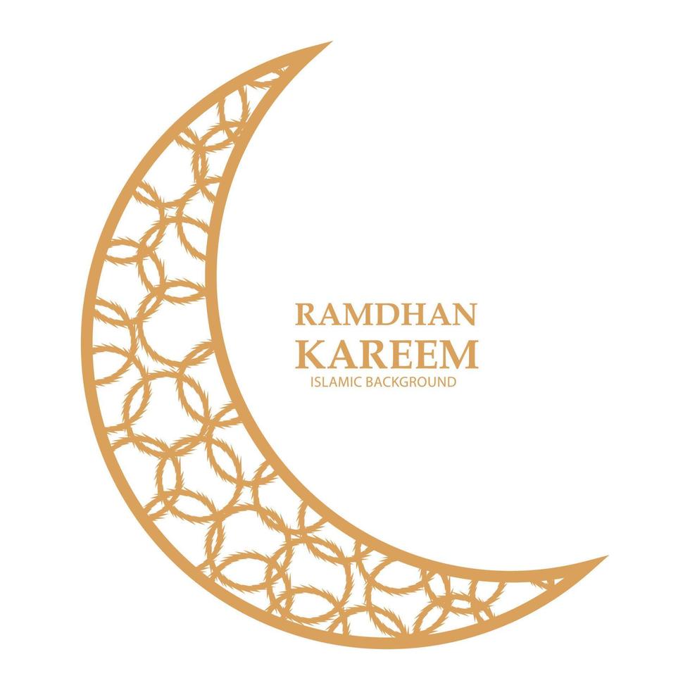 Elegant crescent moon mandalal design. Abstract style illustration for background, cover, banner. Ramadan Kareem vector