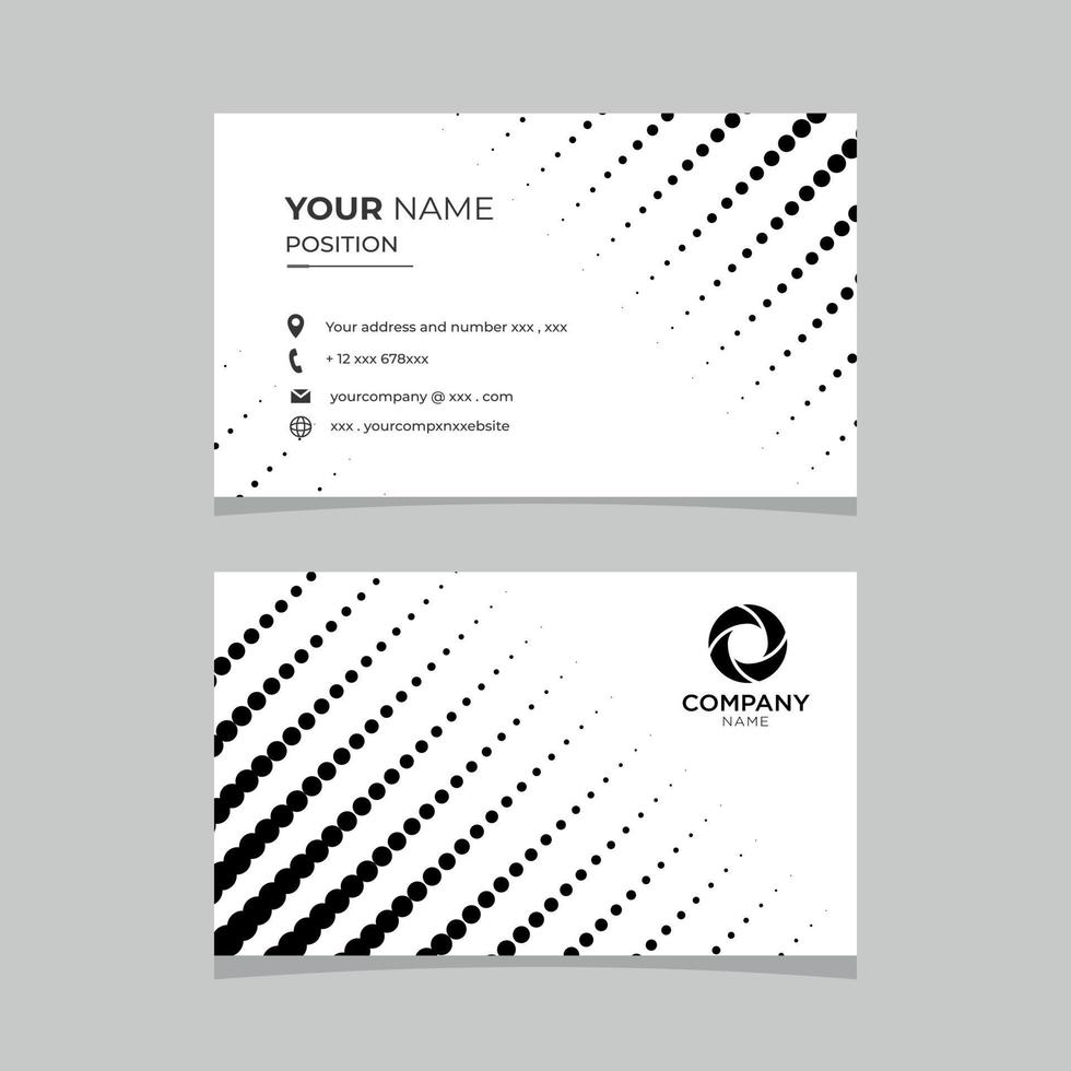 professional business card template white and clean vector