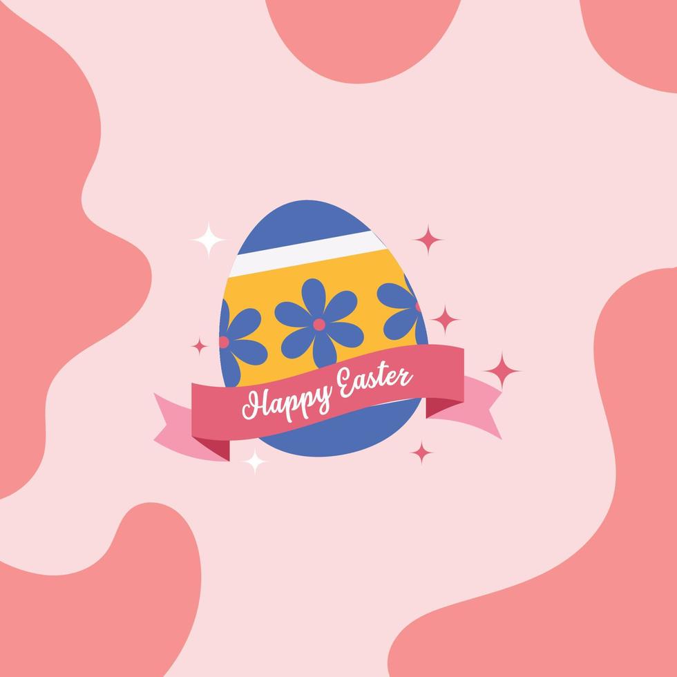 Abstract easter egg vector template illustration