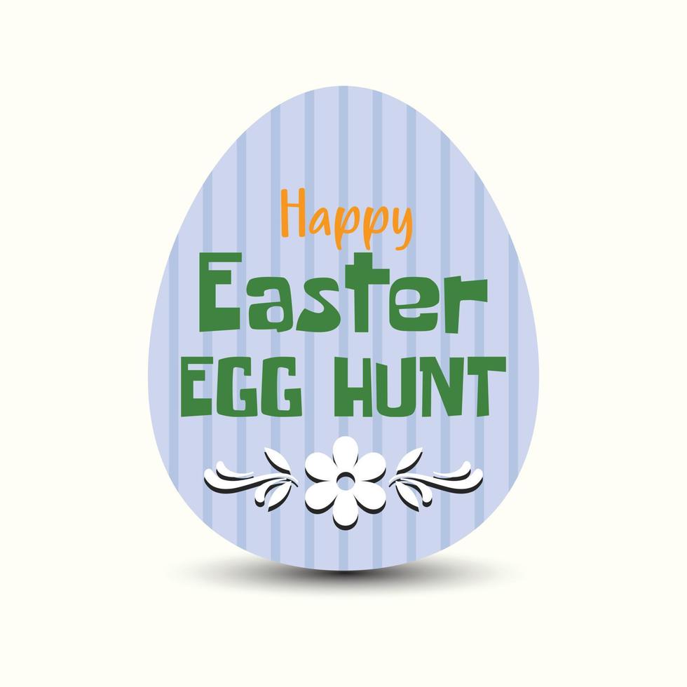 Colorful happy easter egg hunt vector illustratio