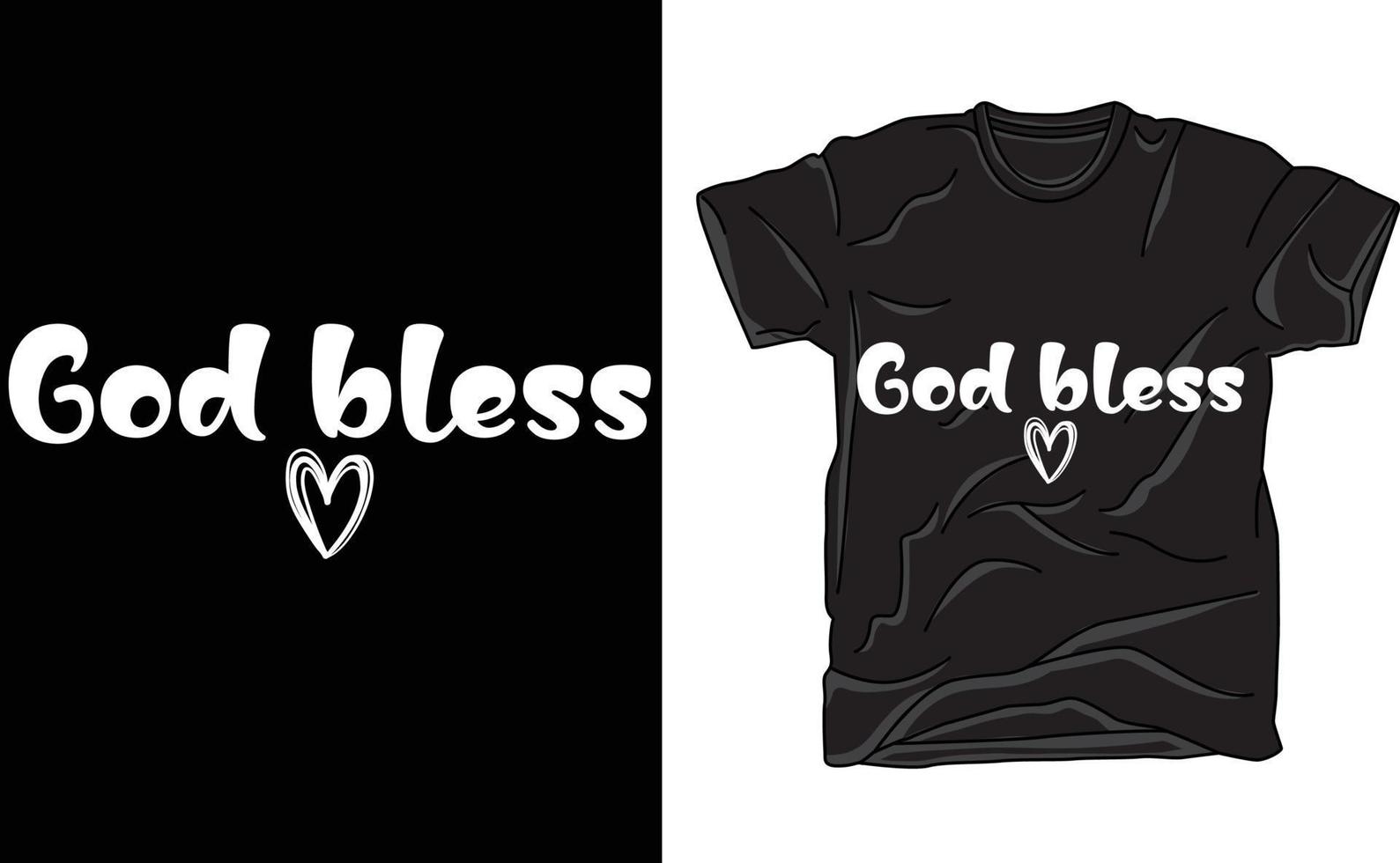 God bless t shirt vector