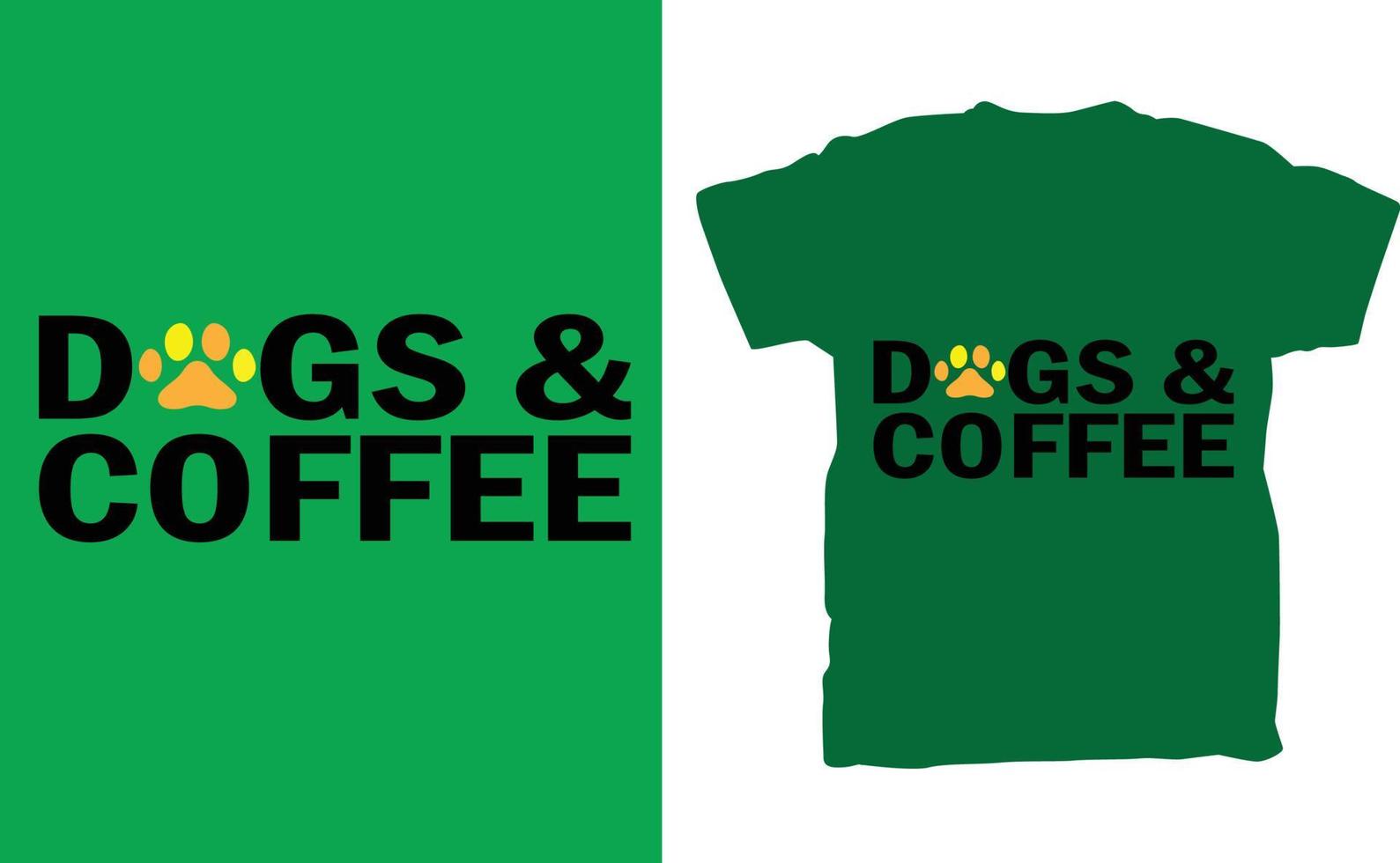 camisa perros y café vector