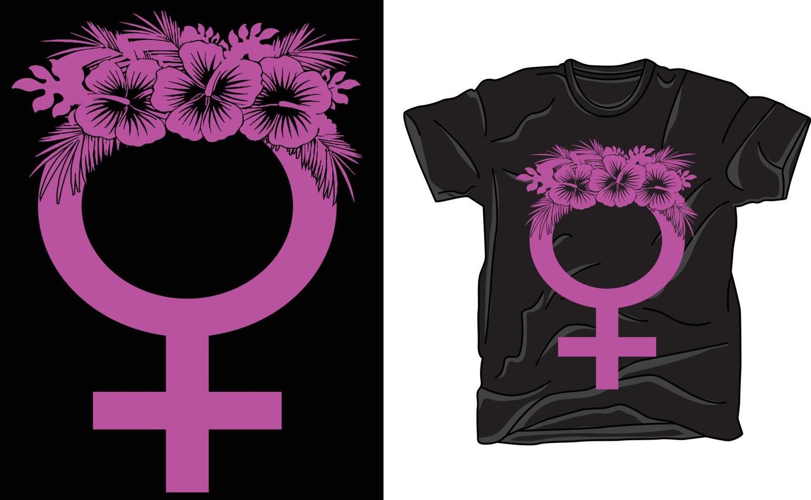 Female Symbol Shirt vector