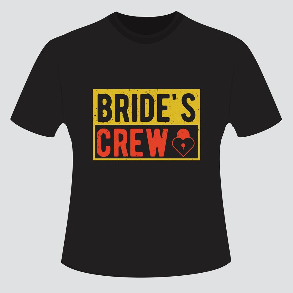 Bridal Party T-Shirt Design Bundle vector