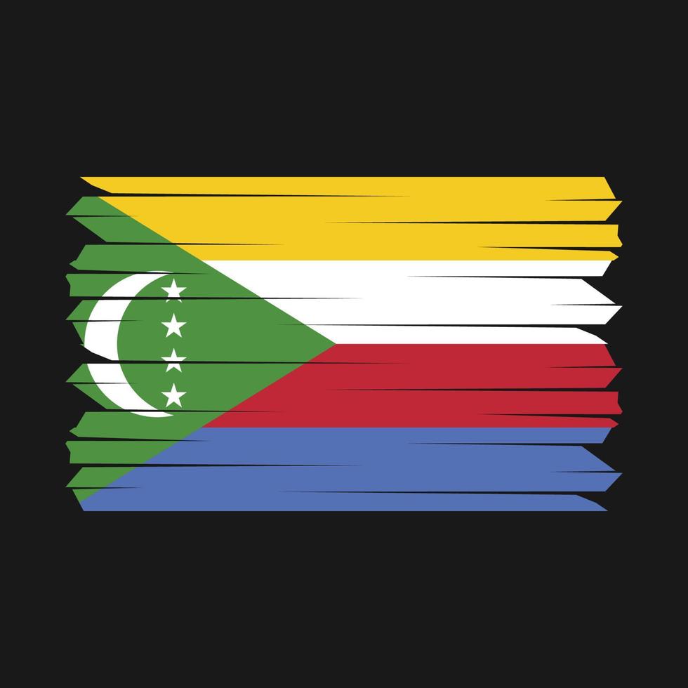 Comoros Flag Brush vector