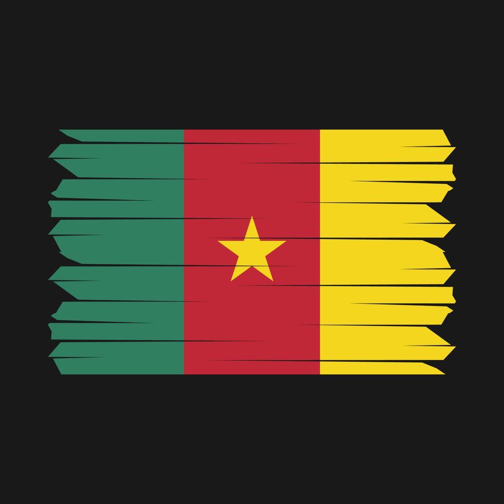 Cameroon Flag Brush vector