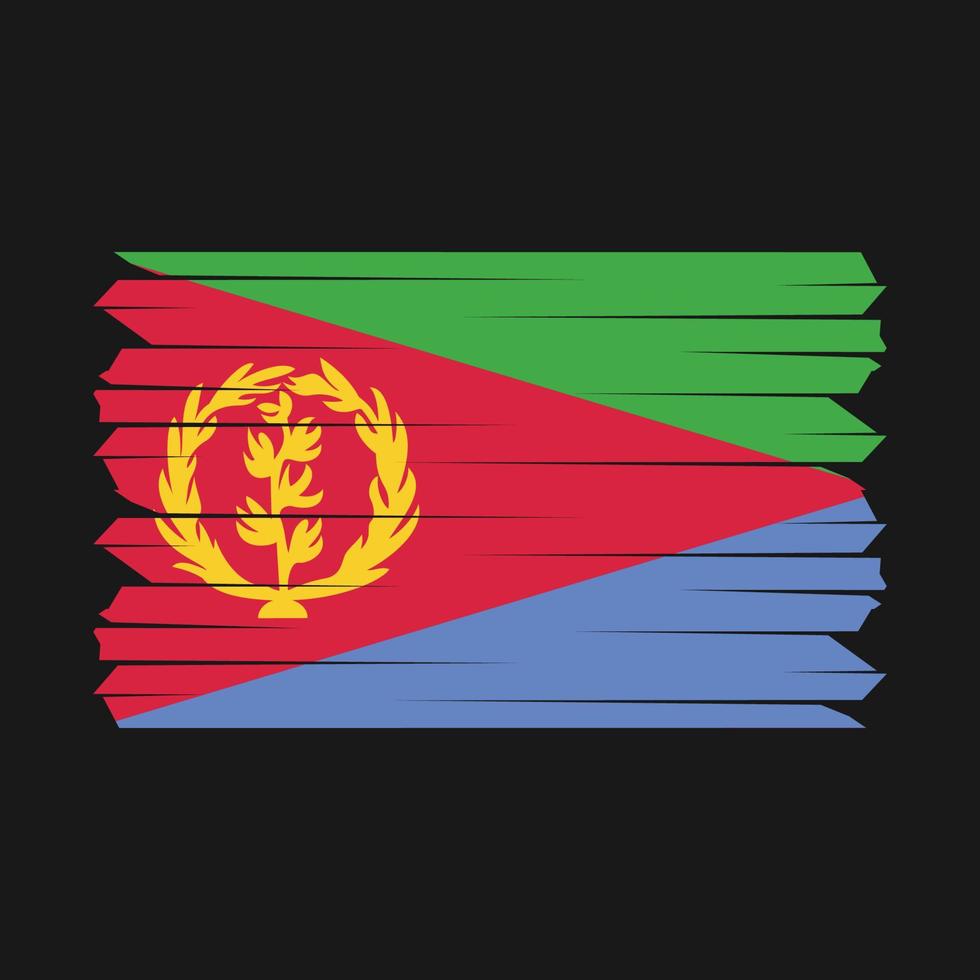 Eritrea Flag Brush vector