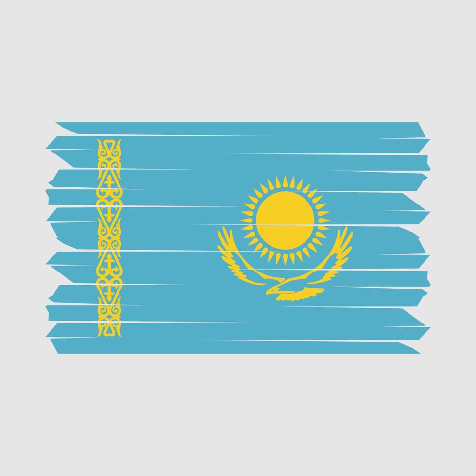 cepillo de bandera de kazajstán vector