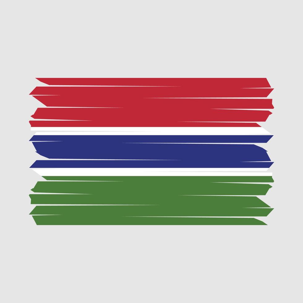 pincel de bandera de gambia vector