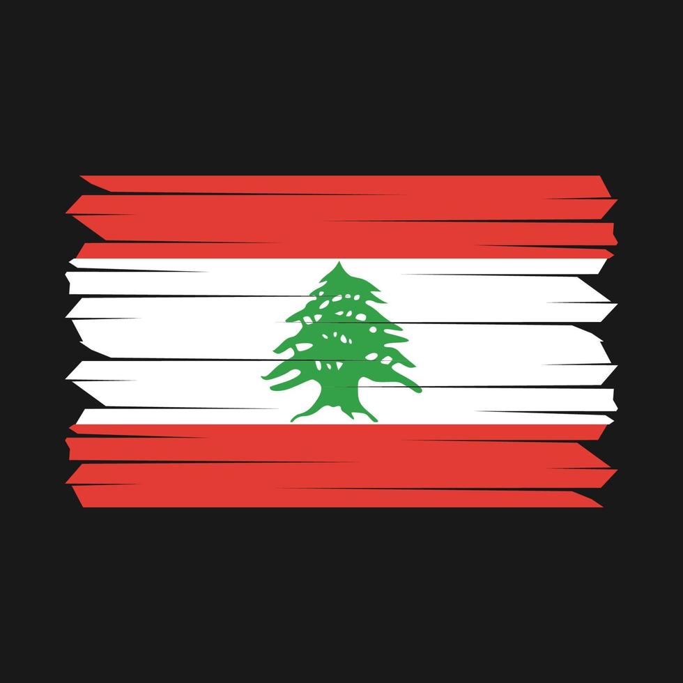 Lebanon Flag Brush vector