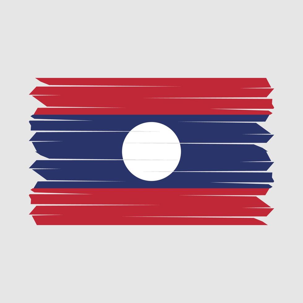 Laos Flag Brush vector