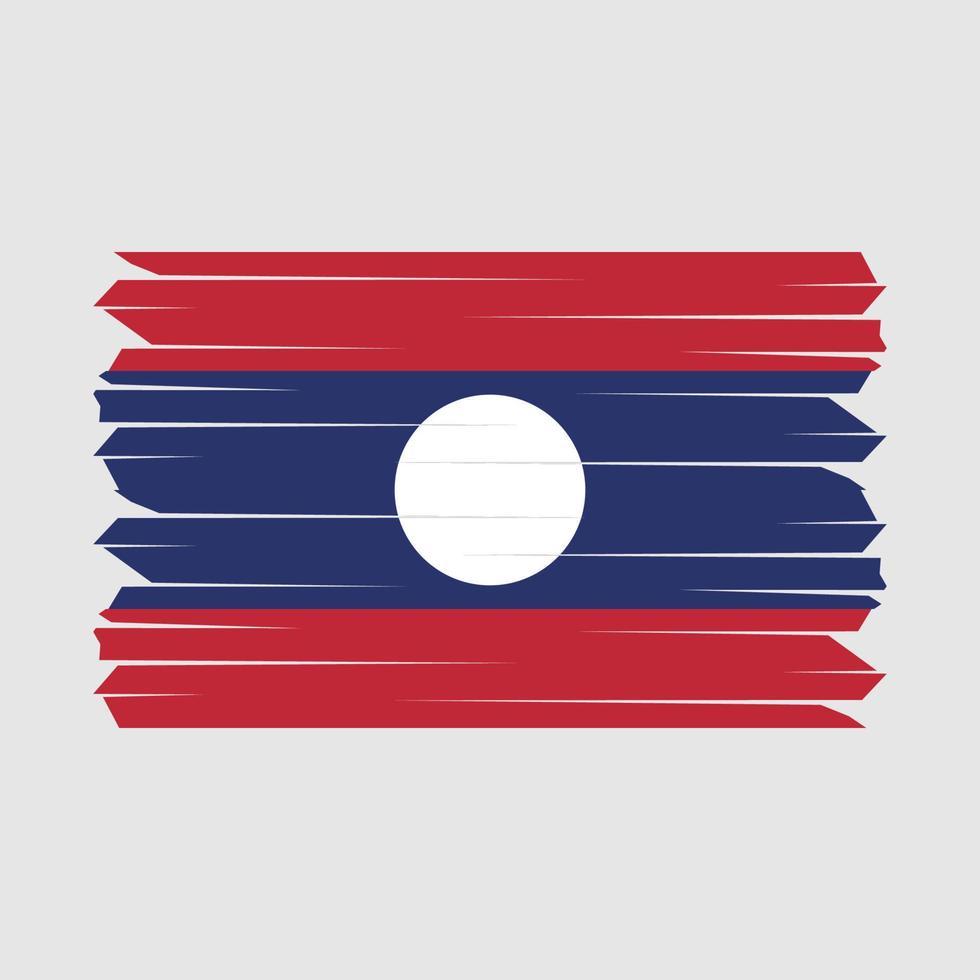 Laos Flag Brush vector