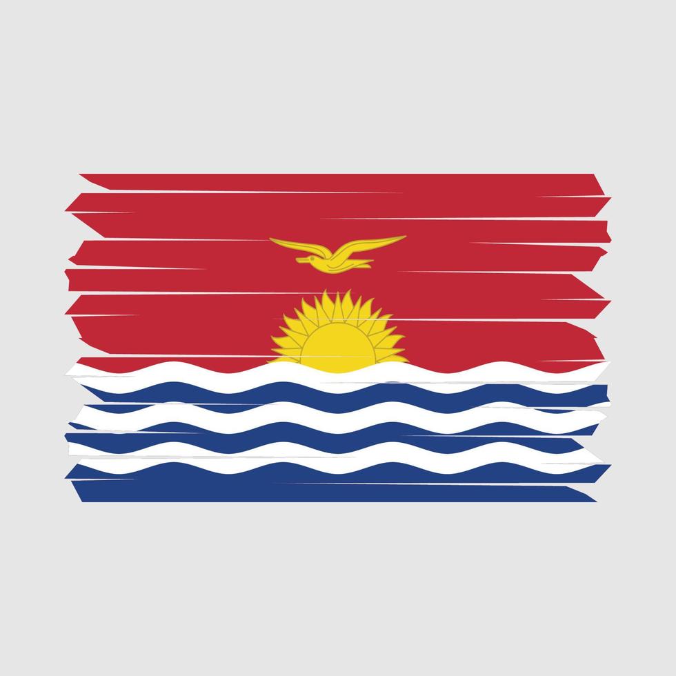 cepillo de bandera de kiribati vector