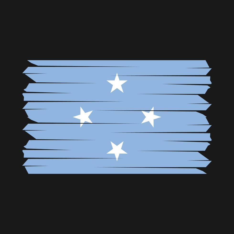 Micronesia Flag Brush vector