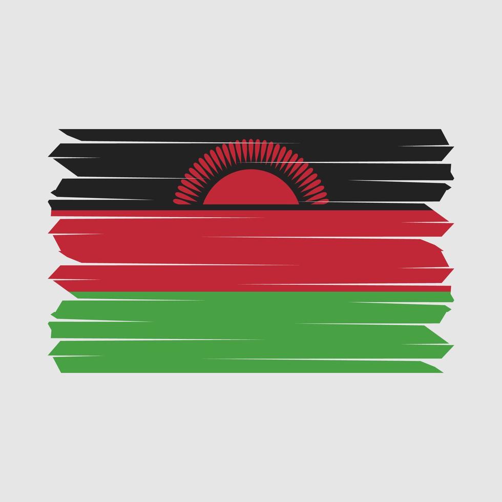 Malawi Flag Brush vector