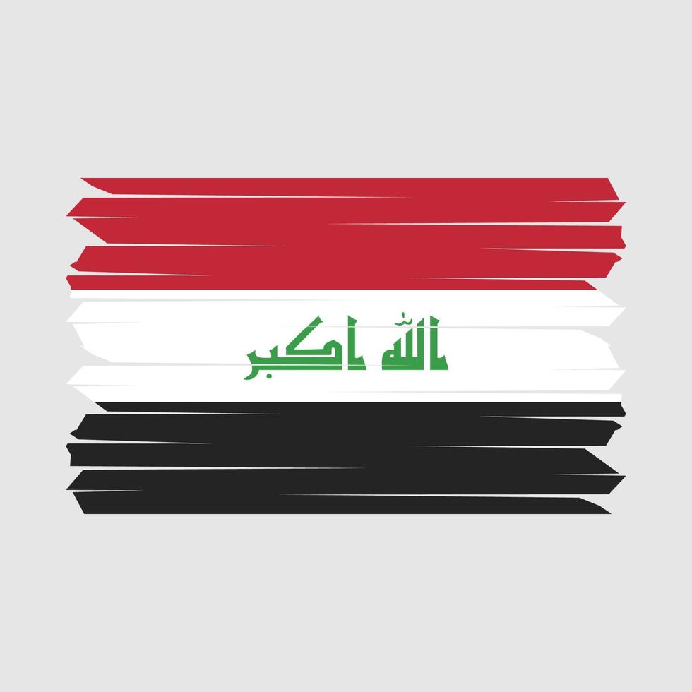 cepillo de bandera de irak vector