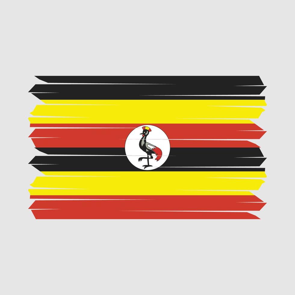 Uganda Flag Brush vector