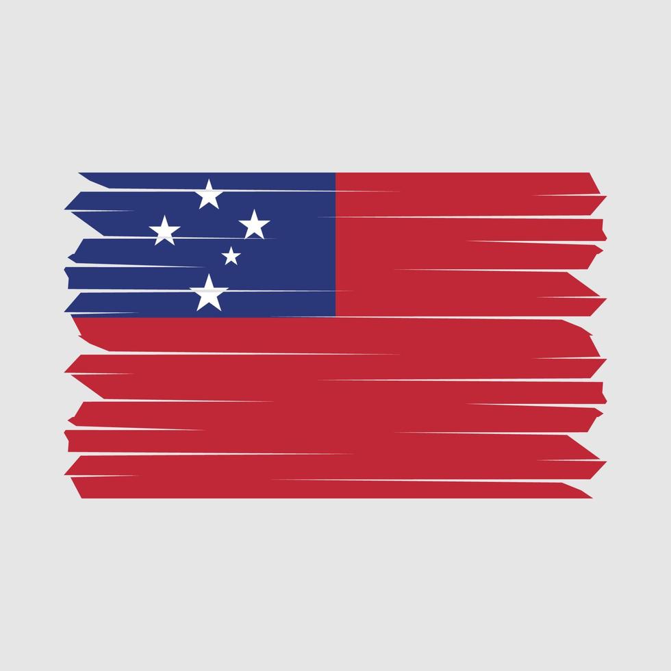 cepillo de la bandera de samoa vector