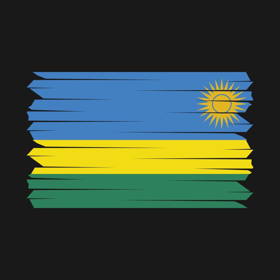 Rwanda Flag Brush vector