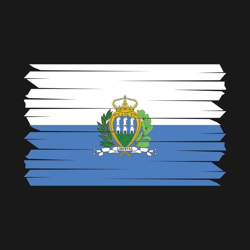 cepillo de bandera de san marino vector