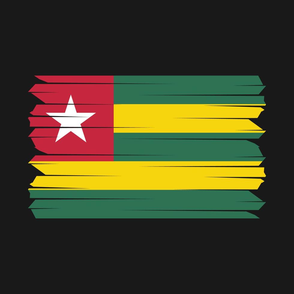Togo Flag Brush vector