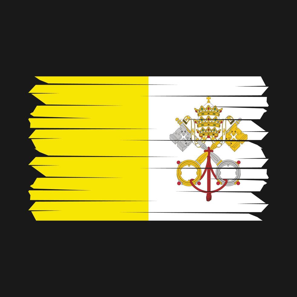 Vatican Flag Brush vector