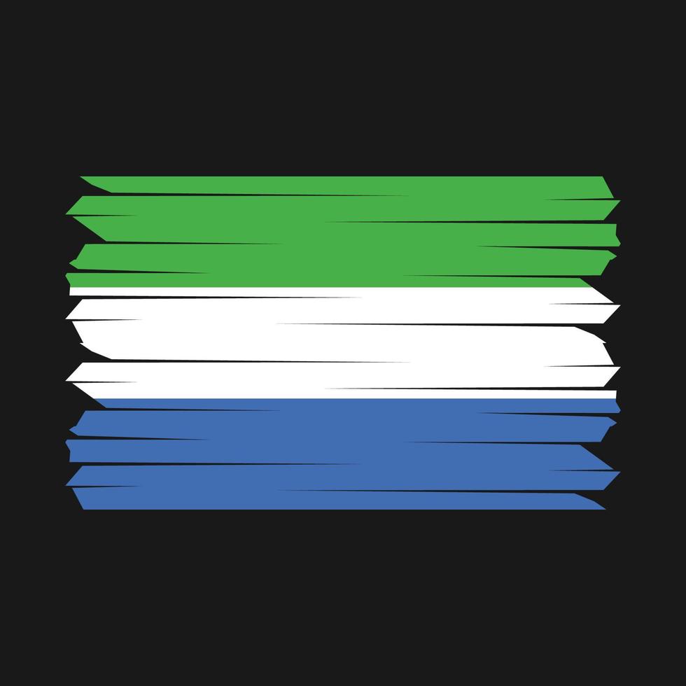 Sierra Leone Flag Brush vector