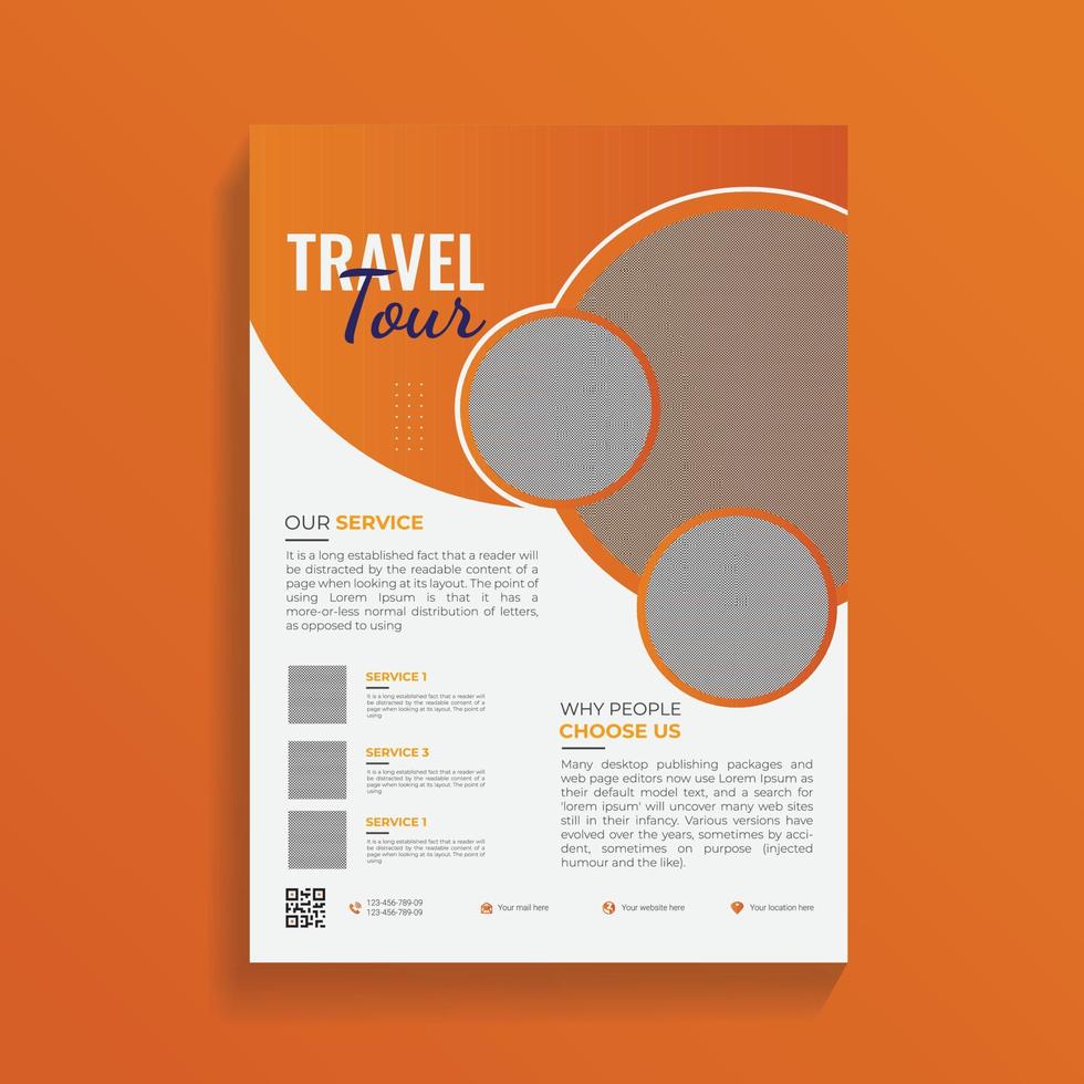 Creative World Travel Service and Promotion Flyer Design Template vector