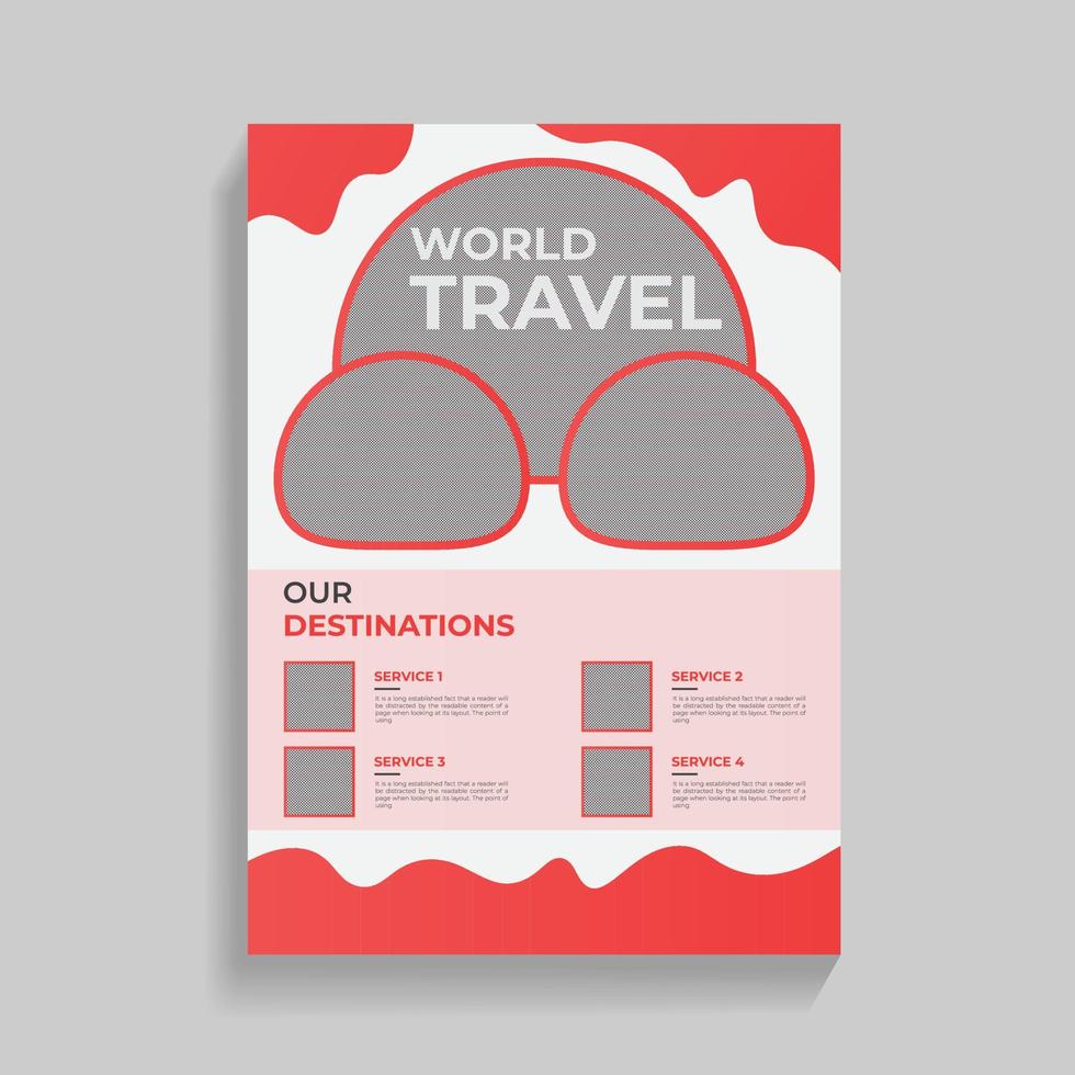 creativo mundo viaje Servicio y promoción volantes diseño modelo vector