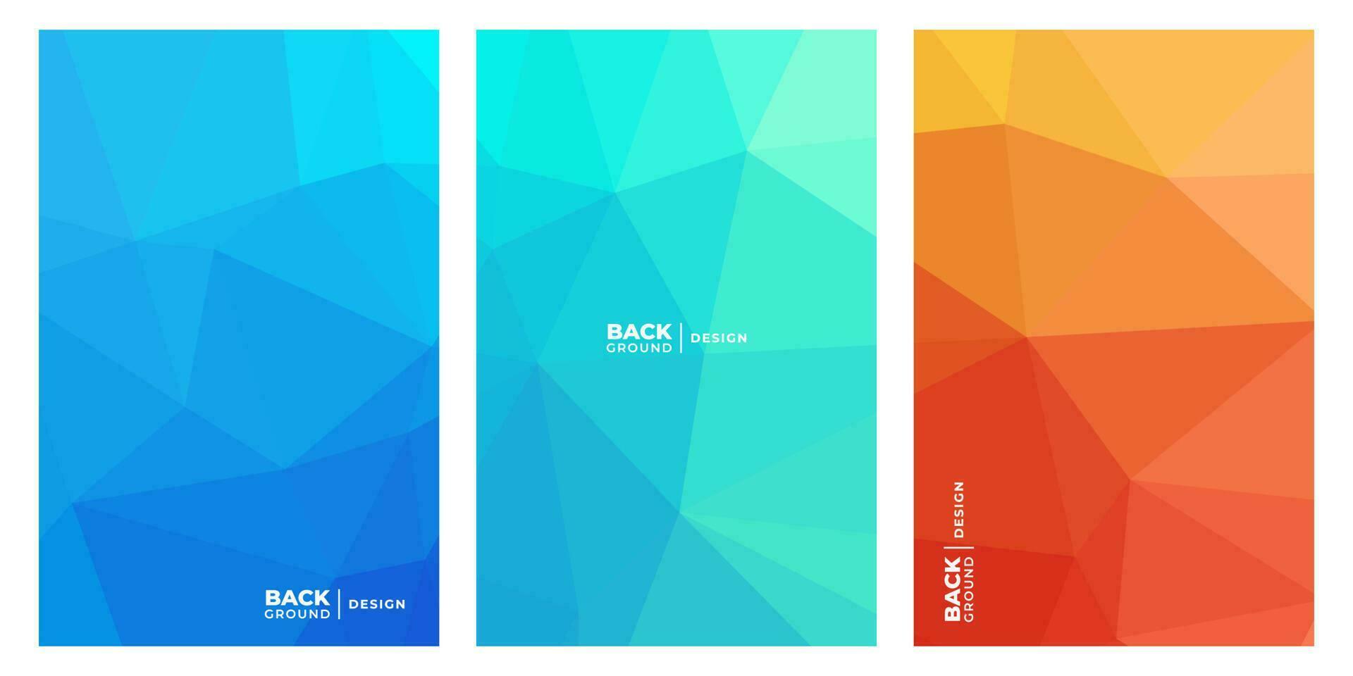 A set of brochures with the words background design. vector