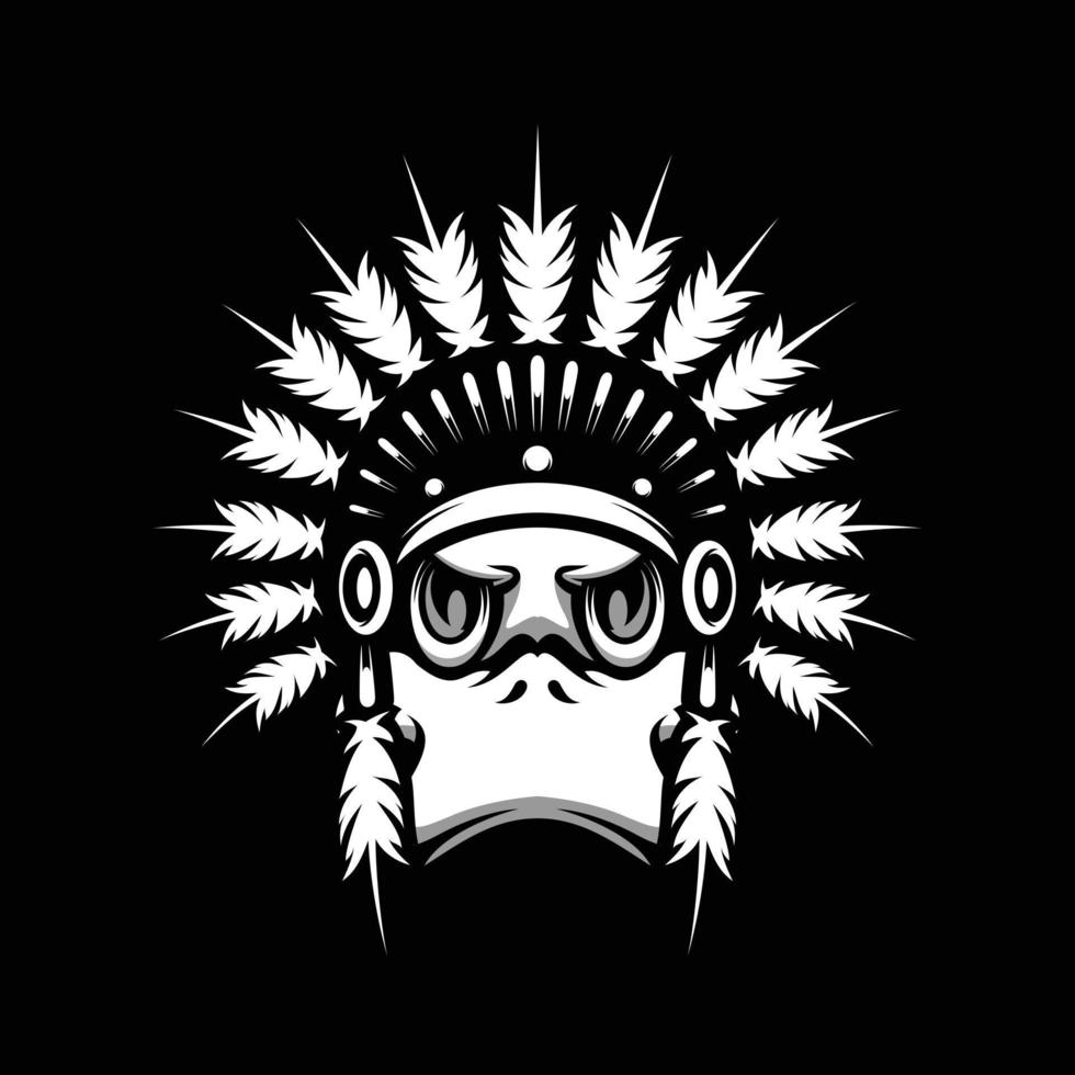 Pato apache mascota diseño vector