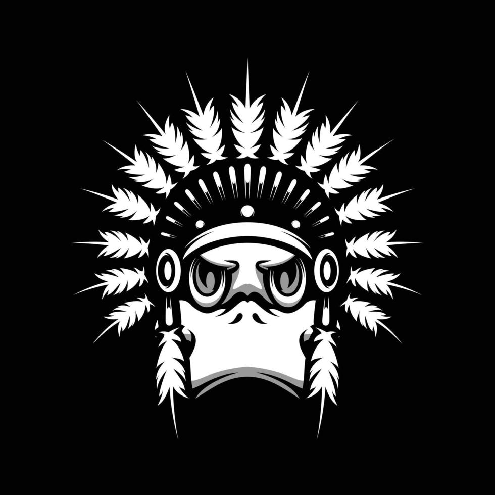 Duck Apache Mascot Design Vector