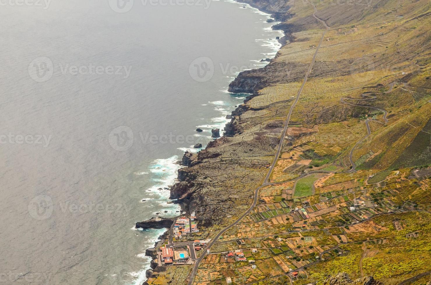 Aerial coastal view photo