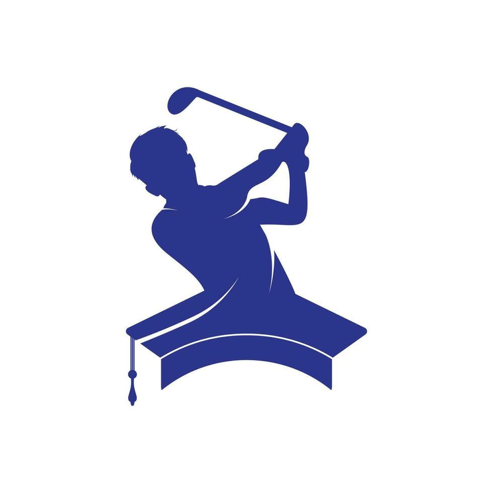 Golf academy vector logo design template.