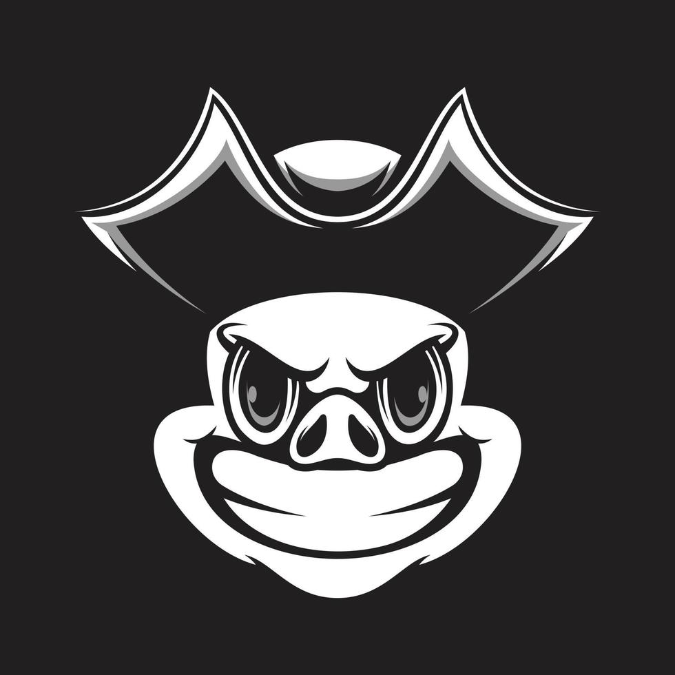 vector de diseño de logotipo de mascota de cerdo