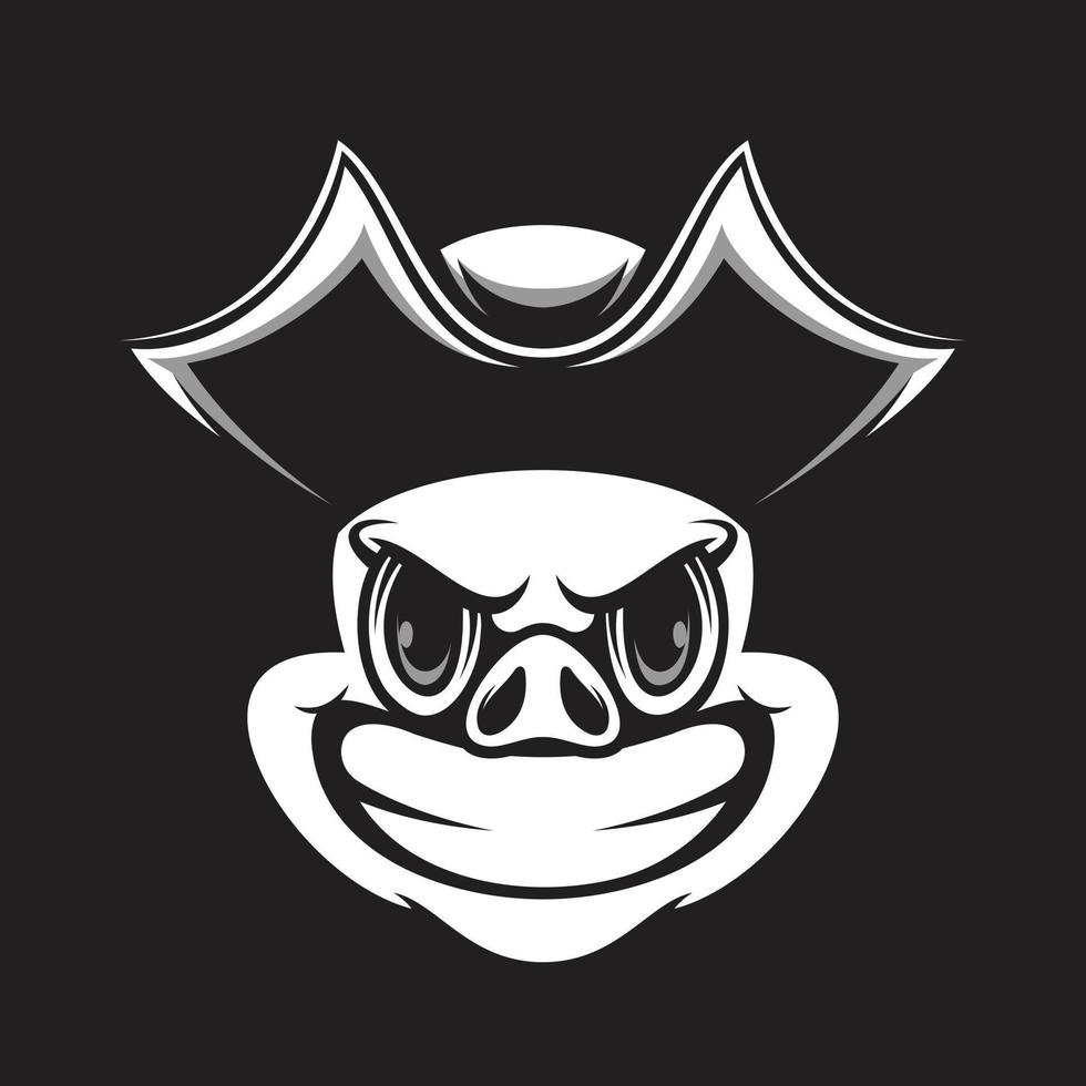Pig Mascot Logo Design Vector