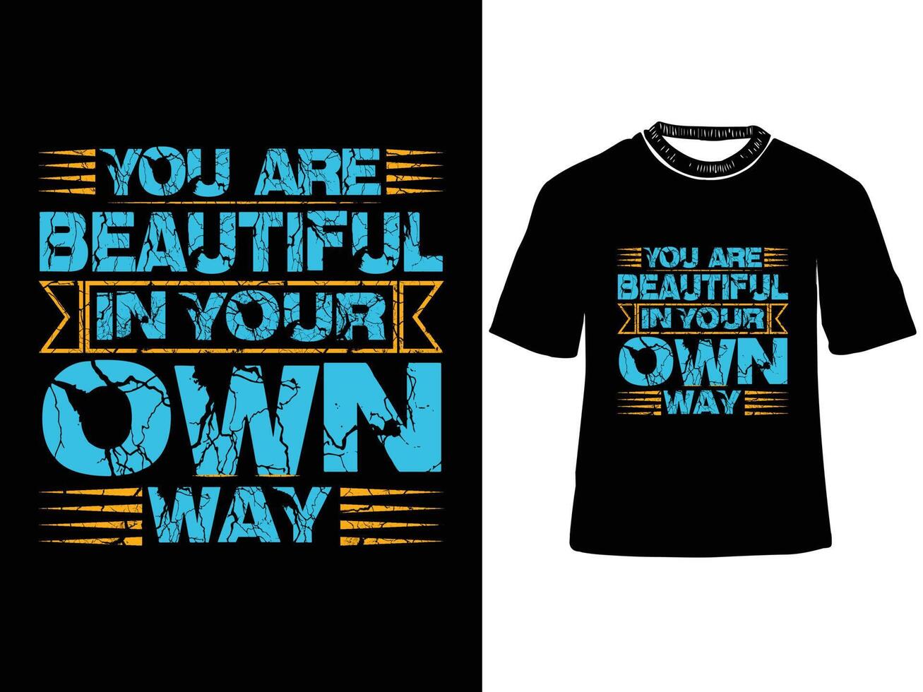 You are beautiful in your own way, Typography t shirt design, motivational typography design, inspirational quotes, trendy t shirt design vector