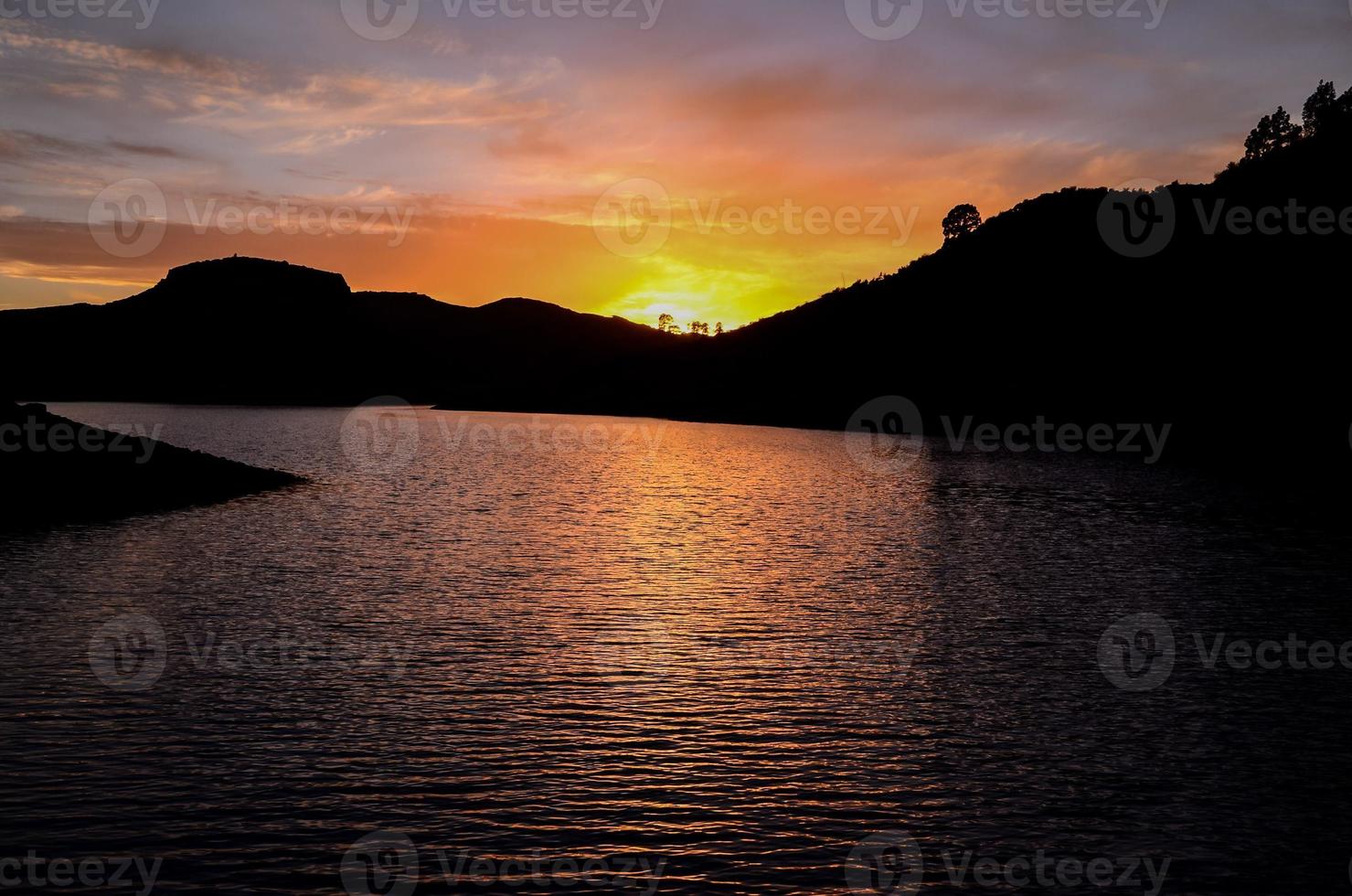 Beautiful sunset landscape photo