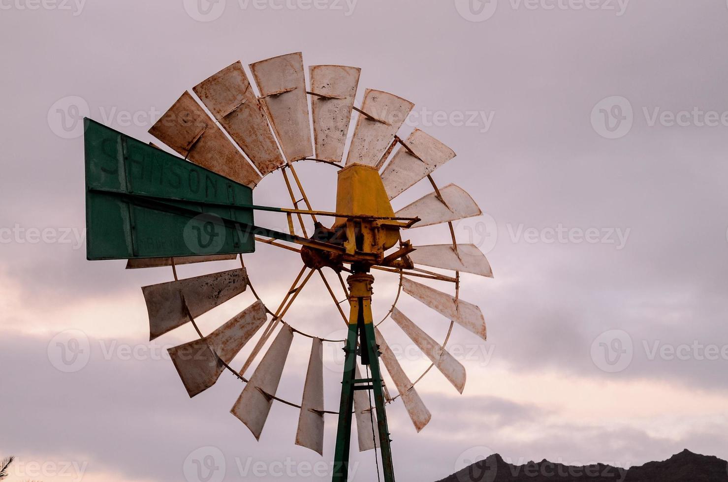 Old wind propeller photo