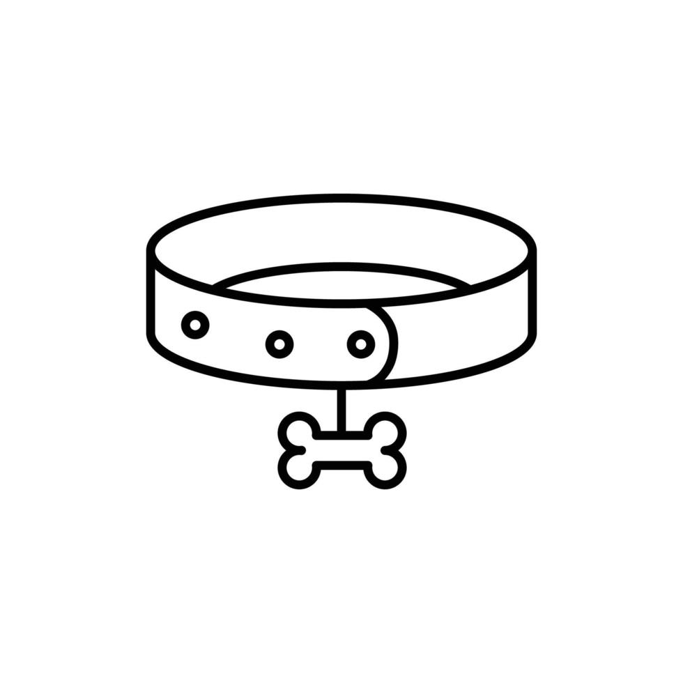 collar icon. outline icon vector