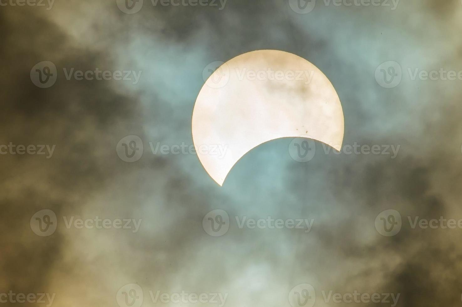 Moon on night sky photo