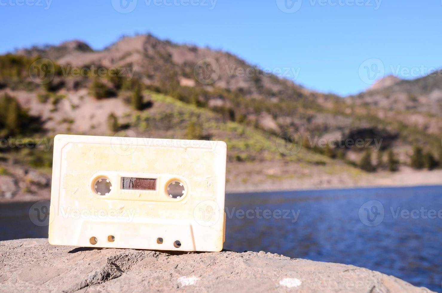 White cassette tape photo