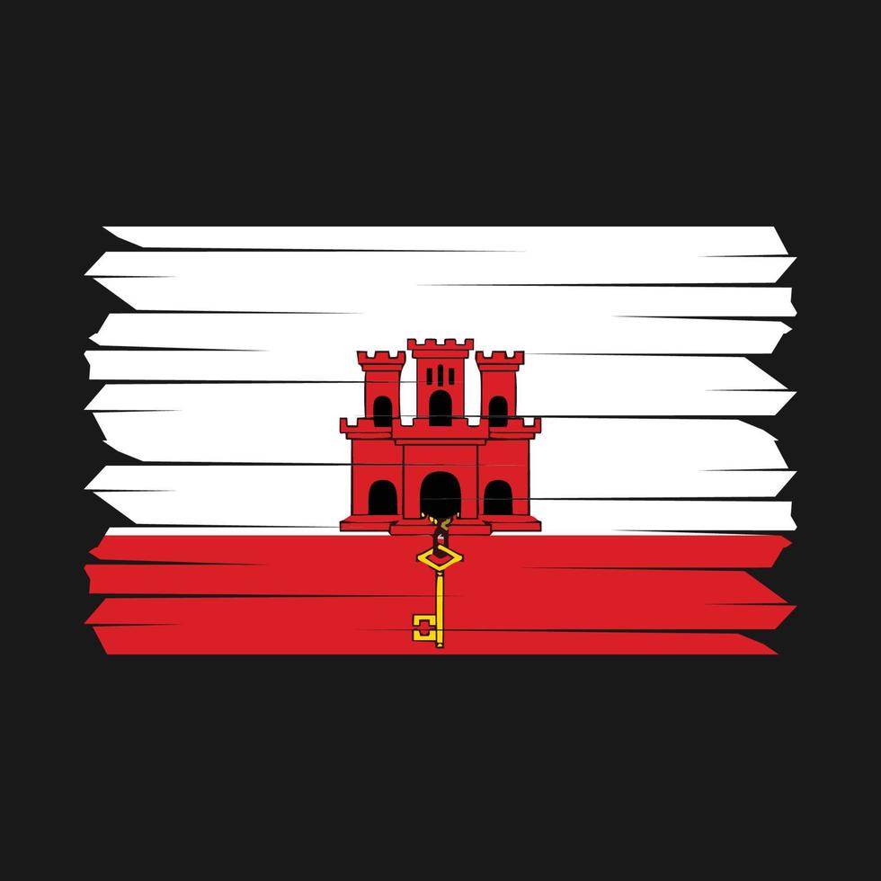 Gibraltar Flag Brush vector