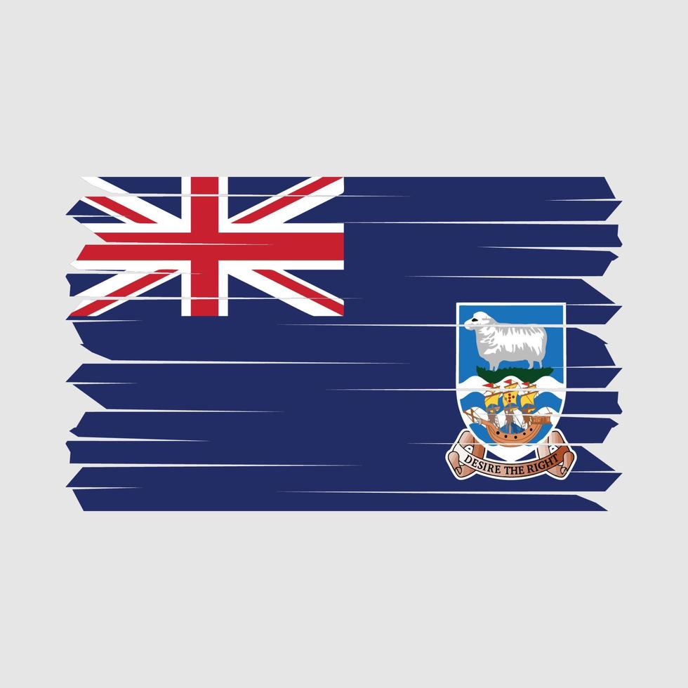 cepillo de bandera de las islas malvinas vector